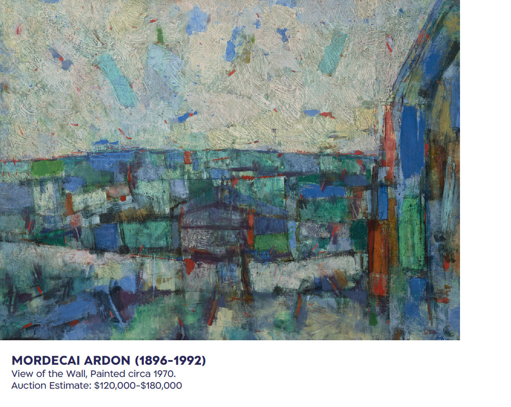 MORDECAI ARDON (1896-1992). View of the Wal l, Painted circa 197 0. Auction Estimate: $120 ,000-$180 ,000